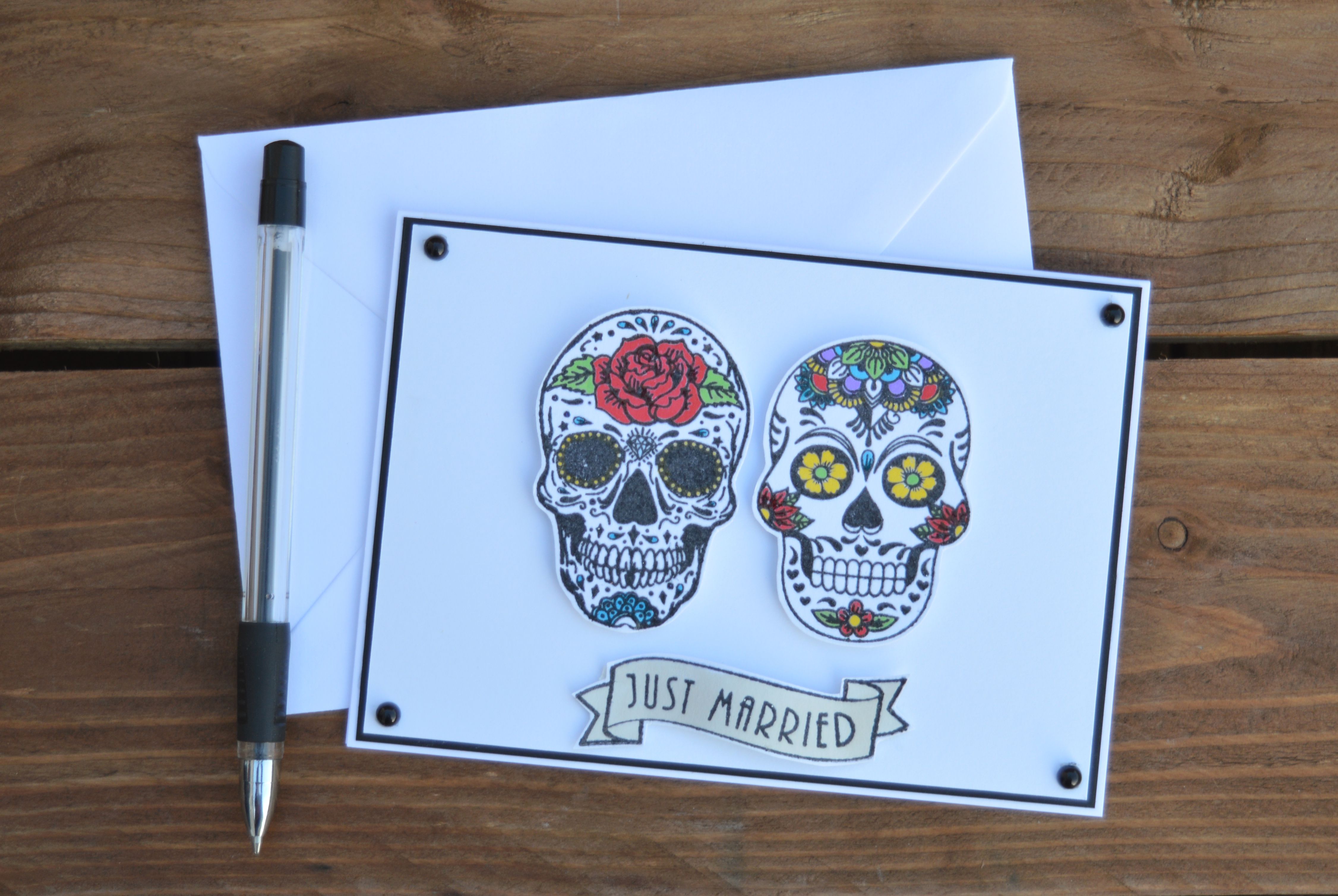 Sugar Skull Wedding Card