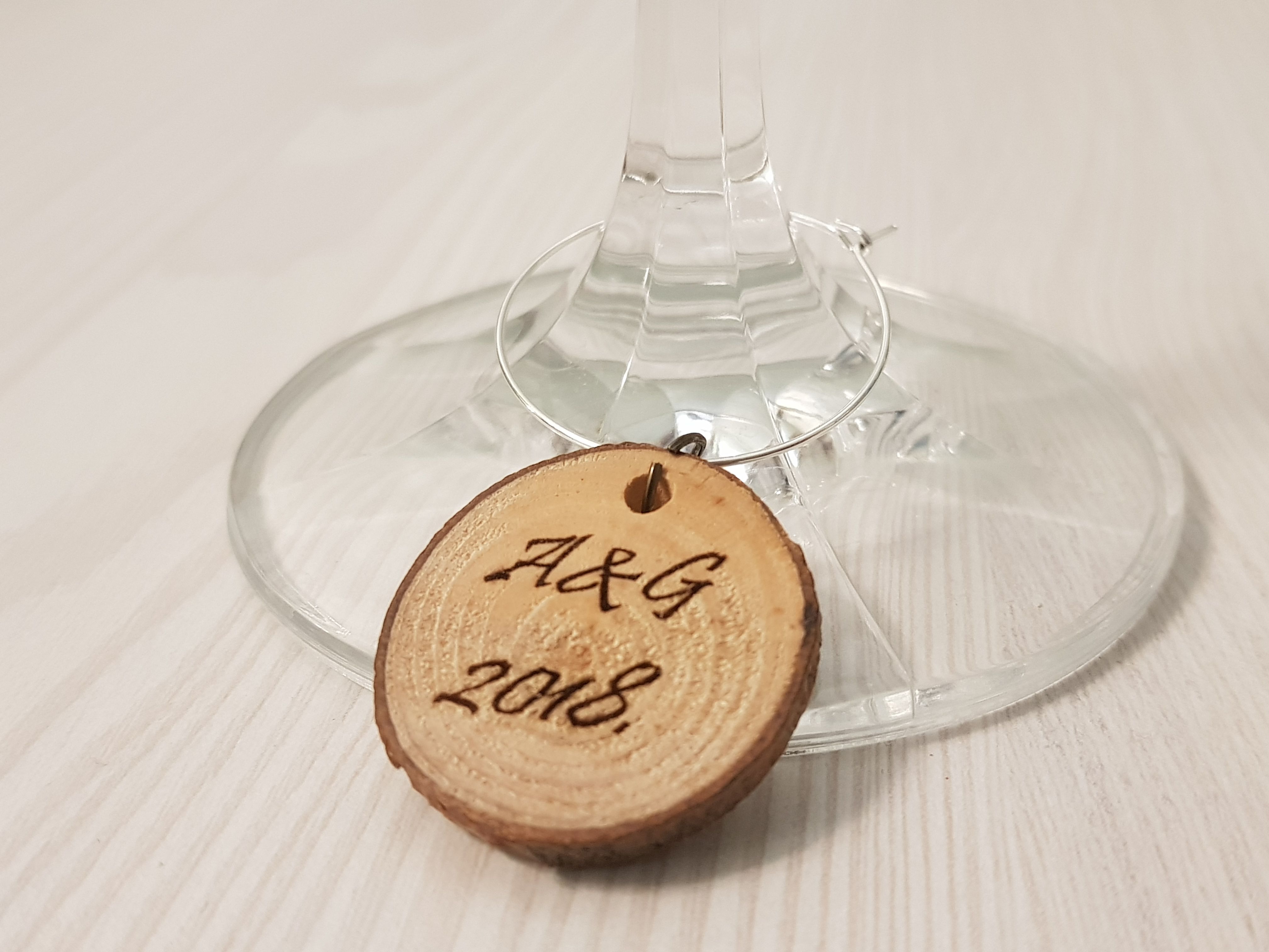 Wooden wine charms Wedding charms Wedding favor Wedding charms Wedding wine charms Custom wine charm Wine charms Wine glass charms