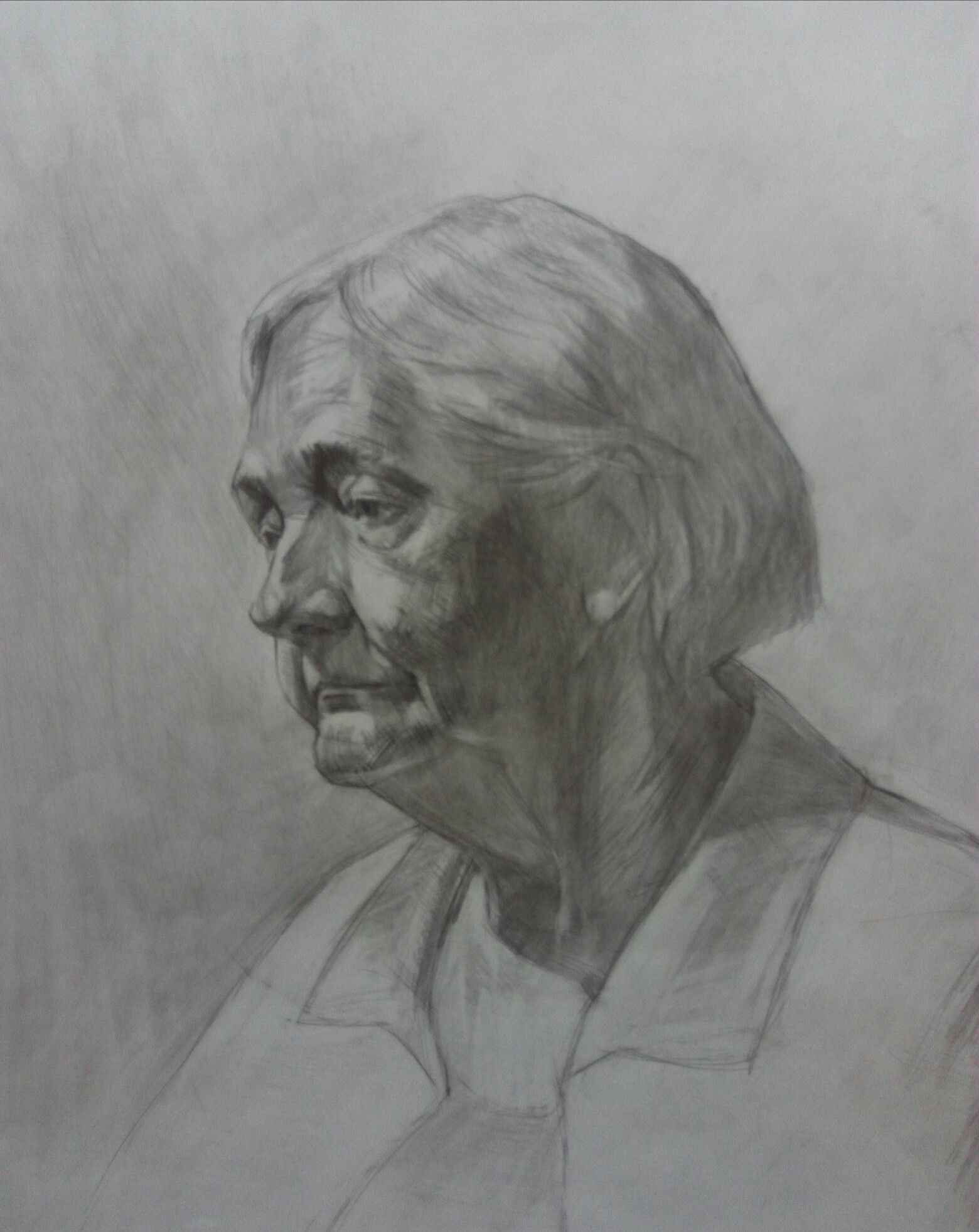 Рисунок пожилого человека