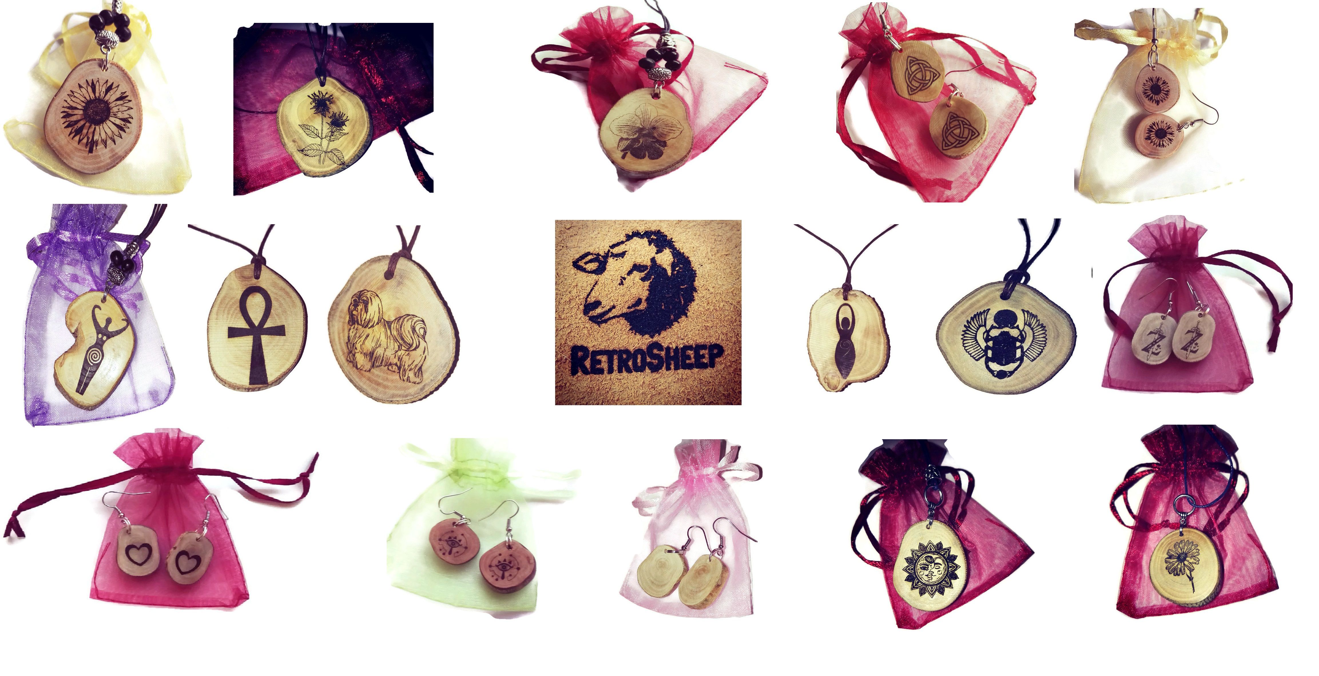 HANDMADE WOODEN ECO FRIENDLY CHARMS