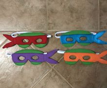 Felt Ninja Turtle Themed Masks