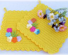 Set of oven cloth "A piece of the sun"