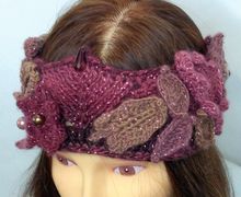 Elf Style Headband, Autumn Colours Headband with Flowers and Leaves, Wiccan Headband, Festival Wear, Winter Headband