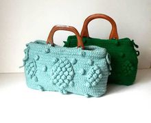 Crochet Bag // Winter Fashion-Handmade Mint green Knit Bag, Celebrity Style,Crochet winter bag- shoulder bag- crochet bag