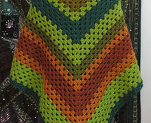 A wool shawl "A forest"