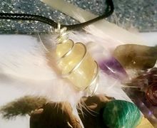 Citrine healing crystal necklace