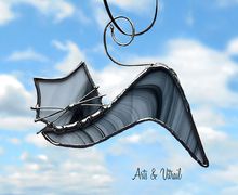 Stained glass cat suncatcher RONRON