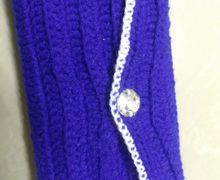 Hand made crochet woolen handbag