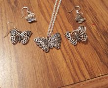 Butterfly Earrings and Necklace