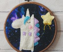 Felt Unicorn Textile Wall Aty