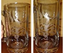 25 ounce etched Dog Breeds Beer Mug
