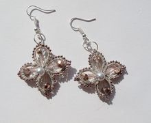 Rose gold wedding earrings