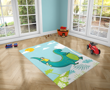 Dinosaur Love, PVC Carpet print, kids Room Decor ,Boys Carpets, Boys Nursery Art, Gift for Boys, Art for Boys Room, Dinosaur illustration