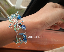 Butterfly cuff Bracelet Beaded bracelet for Women Bridesmaid woven bracelet Birthday gift her Delicate Filigree butterfly Christmas Gift her