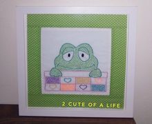 Frog needlepoint art decor