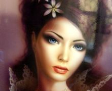 Beauty - a painting in aerographics without frame