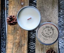 Fresh Pow _Travel Tin Soy Candle with Wooden Wick