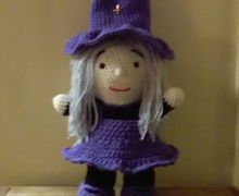 Doll Crocheted Witch Handmade Halloween#Gift Plush Amigurumi