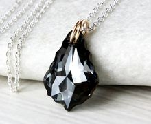 Black swarovski necklace Crystal Jewelry