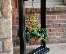 Hanging Basket Wood Stand