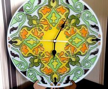 Painting on a wall clock