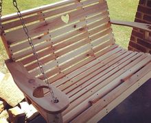 Wooden swings for the garden