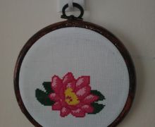 Pink Waterlily Wall Hanging Frame.