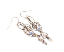 Silver Art Nouveau Moonstone earrings