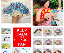 Hand Painted Hand Fans - Choose One from a Great Variety of Beautiful Styles - Handfan, Gift for Her, Gift for Mom, Fun and Stylish Accessory