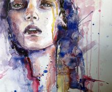 A watercolor painting "Passion"