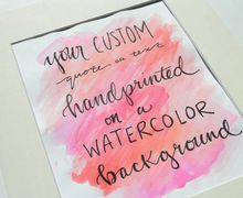 Custom Watercolor Calligraphy Quote