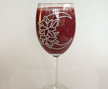Handmade decorative wine glass