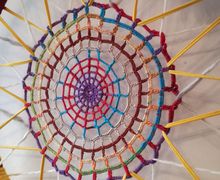 Caça sonhos Teia Colorida