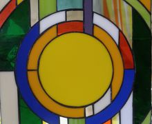 Round stained glass (Tiffany technique)