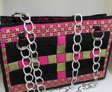 Handbag Canvas Plastic Bag Free Shipping!!! /Handmade/Embroidery Canvas/Crochet Canvas/Free Style Canvas/Lining Apply/Bohemian Bag/Ethic Bag