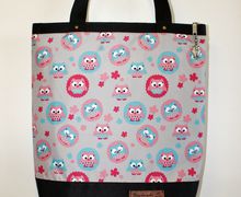Textile shopping bag "Owls"