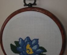 Blue Waterlily Wall Hanging Frame