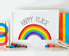 Rainbow wall art, nursery wall art
