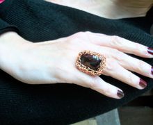 Wire crochet adjustable ring