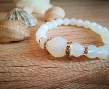 Gemstone braclet with earrings with Swarovski