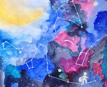 A souvenir card "Sky. Space"