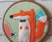 Felt Mr Fox Textile Wall Art
