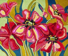 CREATIVE HANDMADE PANEL FROM FABRIC AND THREADS!