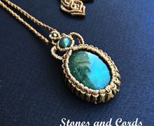 AMAZONITE MACRAME NECKLACE