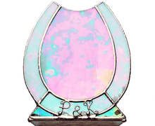 Wedding Horseshoe Candle Holder which is Personalised with the Bride and Grooms Initials