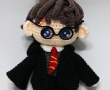 Harry Potter Chibi Plushie Amigurumi Stuffed Toy Doll Handmade Softies Gift Baby Crochet Knit Inspired Plush Characters Cosplay