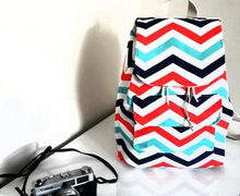 Turquoise Chevron / Zigzag Backpack,Back to school , Student Backpack,travel Backpack/Travel,School,Daily Backpack/Unisex Rucksack