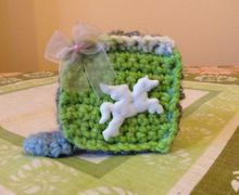 Dress makers tape measure in a beautiful crochet case