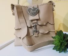 Crossbody boho bag with frill detail