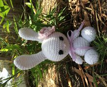 Mini bunny soft toy or rattle